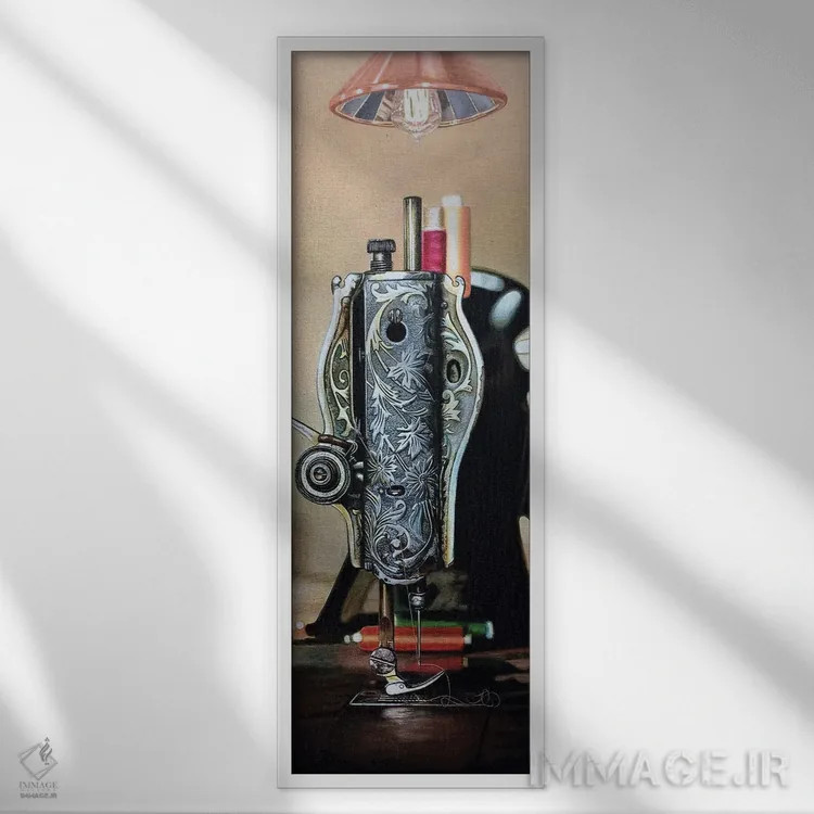 تابلو ماشین XIII اثر جی.بلو استودیو (استودیو هنری) - نمای قابدار سفید