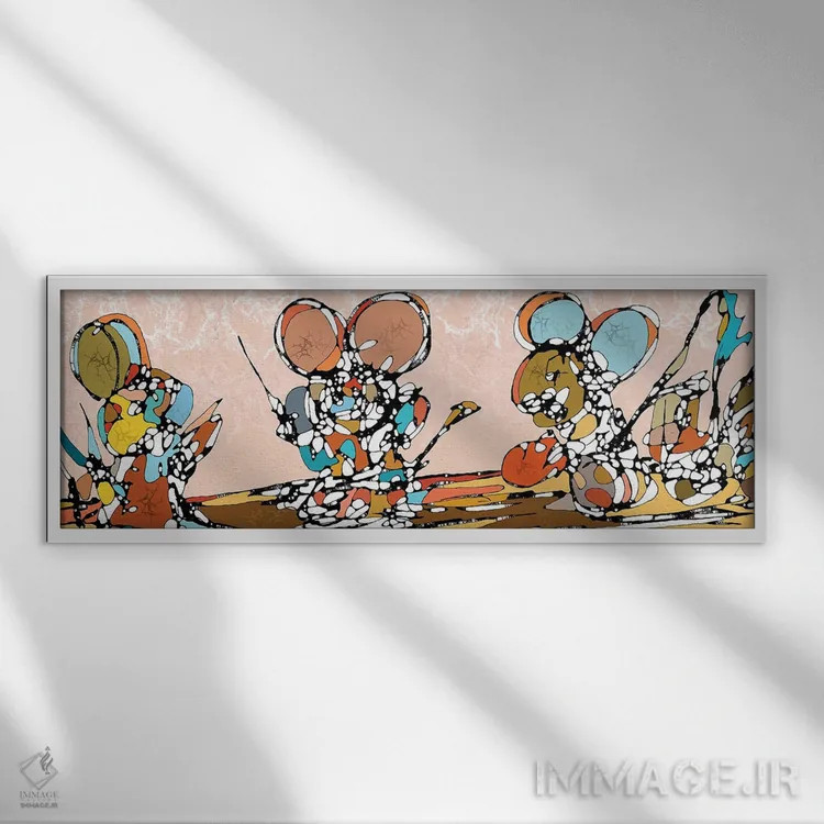 تابلو دیدار اثر جی.بلو استودیو (استودیو هنری) - نمای قابدار سفید