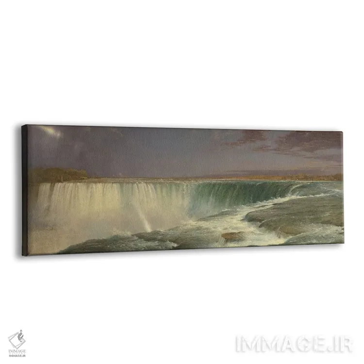تابلو 1857,نیاگارا، ۱۸۵۷ اثر فردریک ادوین چرچ (نقاش آمریکایی سبک هودسونریور) - نمای پرسپکتیو محصول