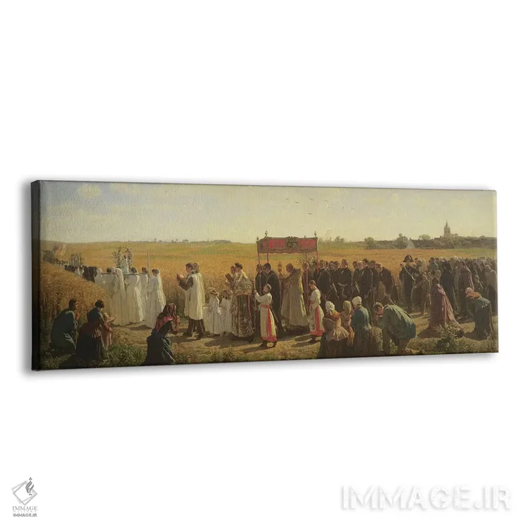 تابلو 1857,دعای خوشههای گندم در آرتوا، ۱۸۵۷ اثر ژول برتون - نمای پرسپکتیو محصول