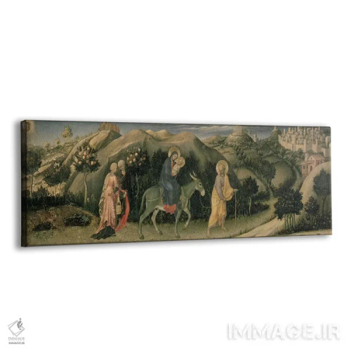 تابلو نیایش مجوس؛ پنل مرکزی محراب با تصویر فرار به مصر، ۱۴۲۳ اثر جنتیله دا فابریانو (نقاش ایتالیایی سبک بینالمللی گوتیک) - نمای پرسپکتیو محصول