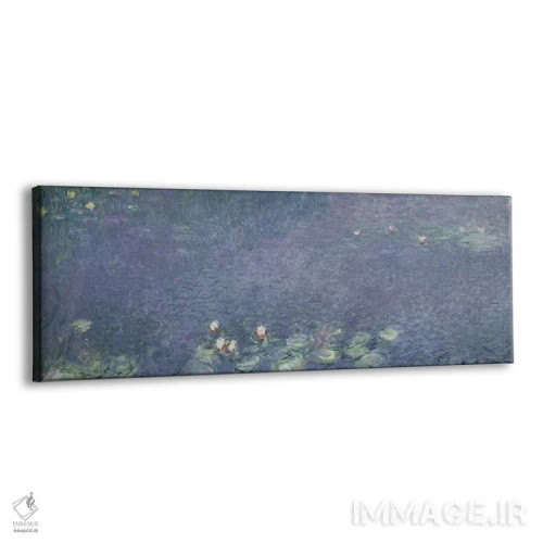 تابلو نیلوفرهای آبی: صبح، ۱۹۱۴-۱۸ اثر کلود مونه (نقاش معروف فرانسوی) - نمای پرسپکتیو محصول