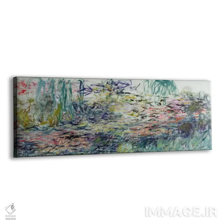 تابلو نیلوفرهای آبی، ۱۹۱۷-۱۹ اثر کلود مونه (نقاش معروف فرانسوی) - نمای پرسپکتیو محصول