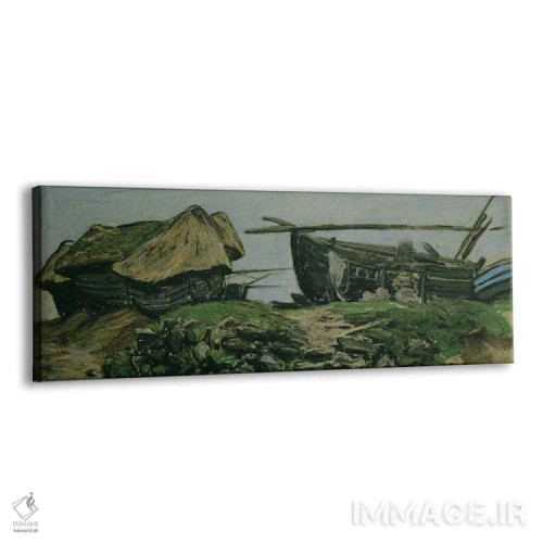 تابلو نزدیک اترتا، حدود ۱۸۶۸ اثر کلود مونه (نقاش معروف فرانسوی) - نمای پرسپکتیو محصول