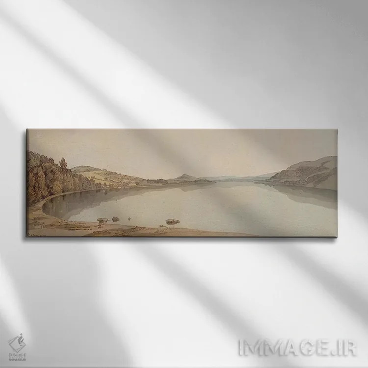 تابلو دریاچه ویندرمر، ۱۷۸۶ اثر فرانسیس تاون - نمای روبهرو روی دیوار