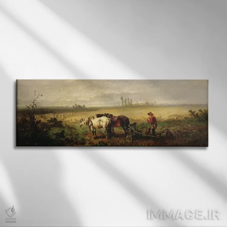 تابلو استراحت اثر یوهانس هوبرتوس لئوناردوس د هاس - نمای روبهرو روی دیوار