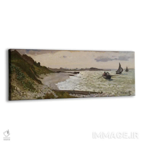 تابلو 1864,ساحل در سنت-آدرس، ۱۸۶۴ اثر کلود مونه (نقاش معروف فرانسوی) - نمای پرسپکتیو محصول