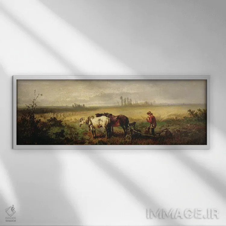 تابلو استراحت اثر یوهانس هوبرتوس لئوناردوس د هاس - نمای قابدار سفید