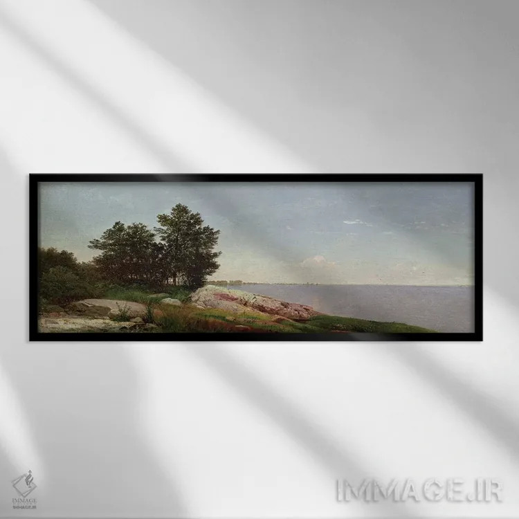 تابلو خلیج لانگ آیلند در دارین اثر جان فردریک کنست - نمای قابدار مشکی