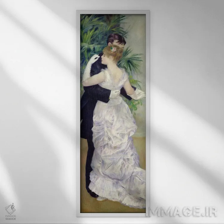 تابلو 1883,رقص در شهر، ۱۸۸۳ اثر پیر-اوگوست رنوار - نمای قابدار سفید