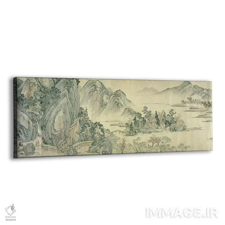 تابلو بهار شکوفههای هلو اثر ون ژنگمینگ (نقاش و ادب پارسی - سلسله مینگ چین) - نمای پرسپکتیو محصول