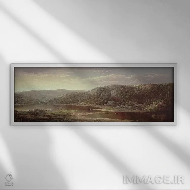 تابلو بر فراز رود شناندوا، حدود ۱۸۶۰ (آمریکا) اثر ویلیام زونتاگ - نمای قابدار سفید