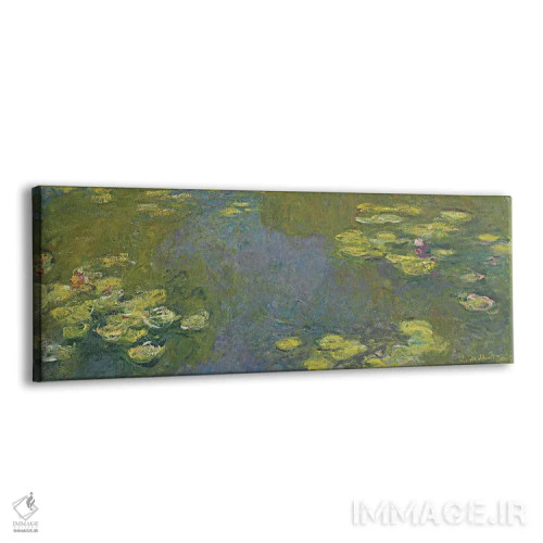 تابلو برکهٔ نیلوفر آبی اثر کلود مونه (نقاش معروف فرانسوی) - نمای پرسپکتیو محصول