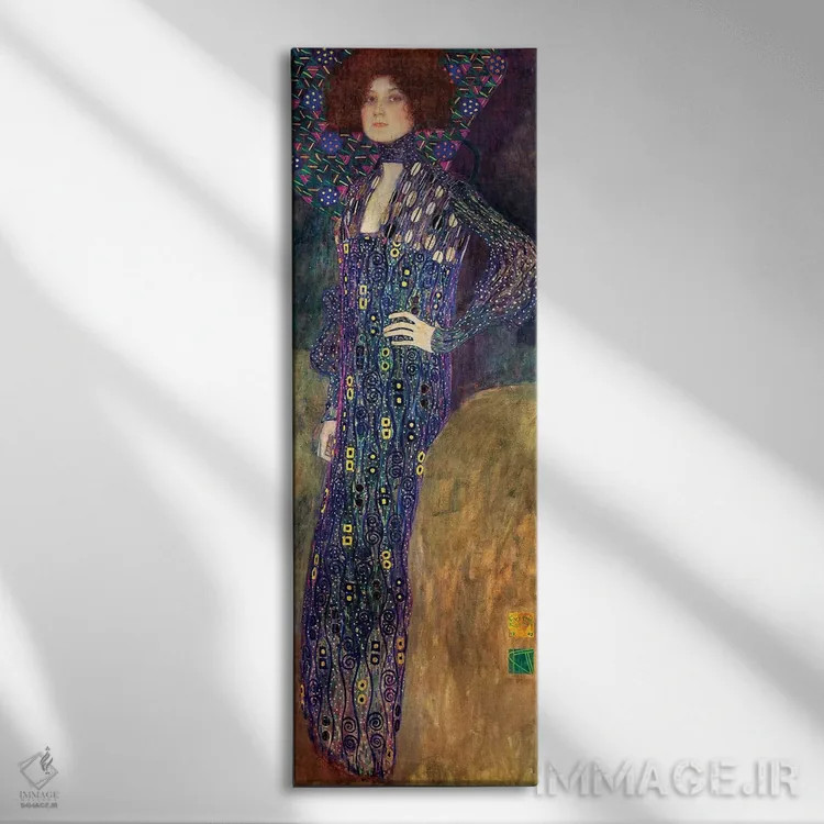 تابلو امیلی فلوگه، ۱۹۰۲ اثر گوستاو کلیمت - نمای روبهرو روی دیوار