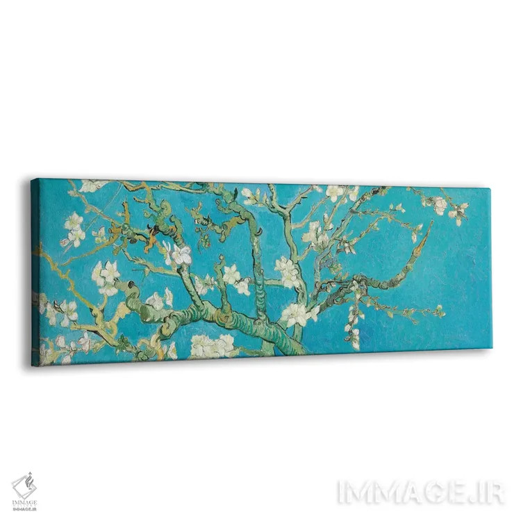 تابلو شکوفه بادام اثر ونسان ون گوگ (نقاش مشهور هلندی پستامپرسیونیسم) - نمای پرسپکتیو محصول