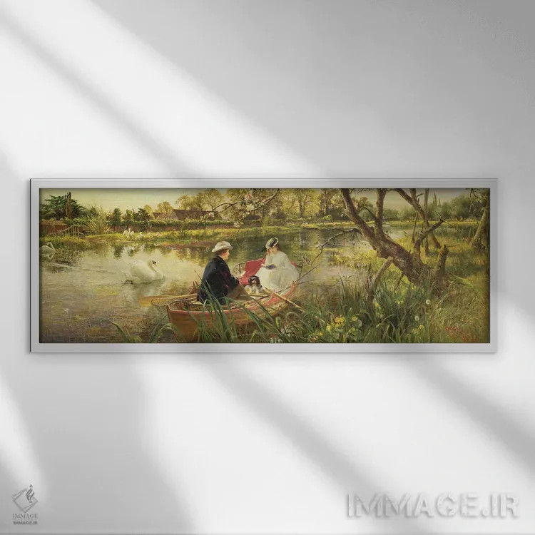 تابلو تعطیلات ما اثر چارلز جیمز لوئیس - نمای قابدار سفید