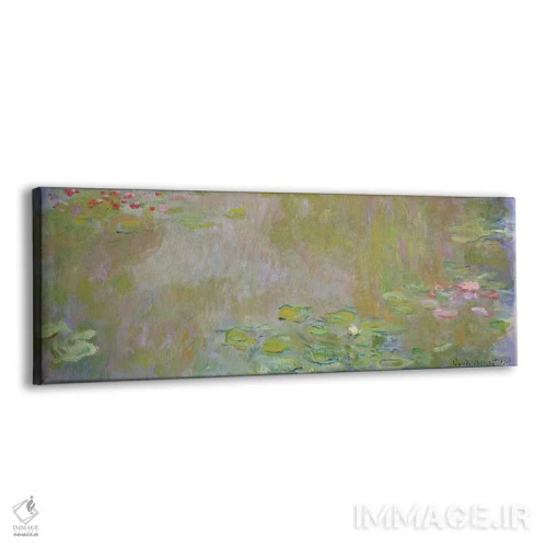 تابلو نیلوفرهای آبی در ژیورنی، ۱۹۱۷ اثر کلود مونه (نقاش معروف فرانسوی) - نمای پرسپکتیو محصول