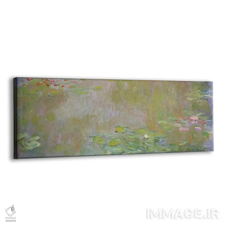 تابلو نیلوفرهای آبی در ژیورنی، ۱۹۱۷ اثر کلود مونه (نقاش معروف فرانسوی) - نمای پرسپکتیو محصول