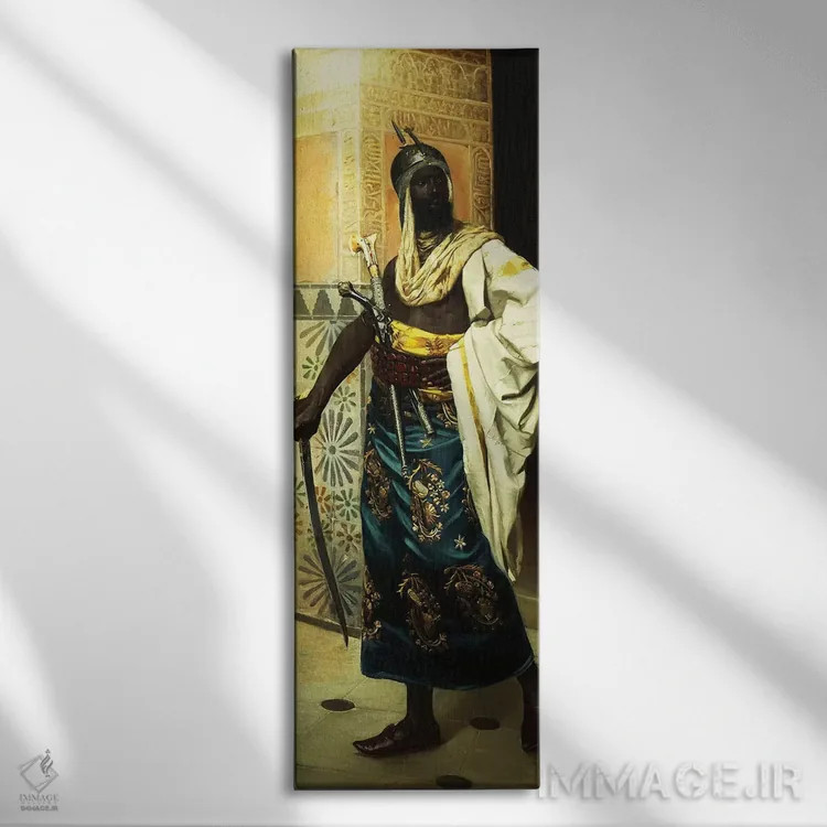 تابلو نگهبان نوبیایی (آفریقا) اثر رودولف وایسه - نمای روبهرو روی دیوار