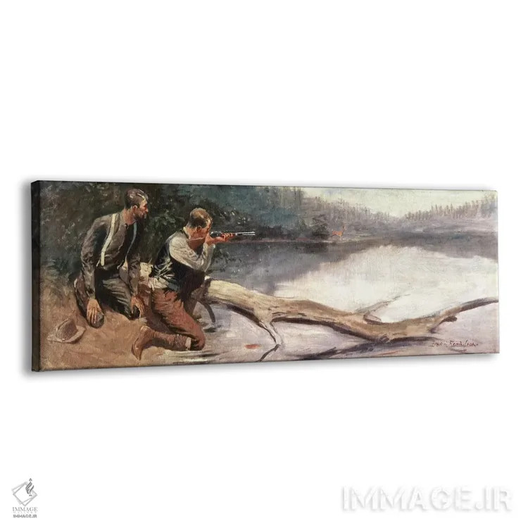 تابلو وینچستر (اسلحه) اثر فردریک رمینگتون (هنرمند آمریکایی غرب) - نمای پرسپکتیو محصول