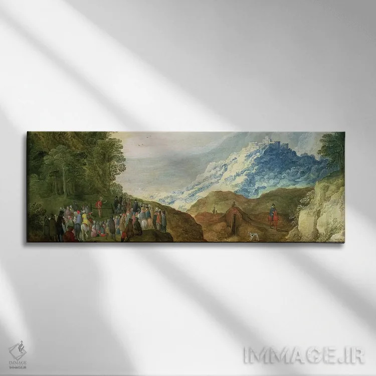 تابلو موعظه در کوه اثر یوس د مومپر - نمای روبهرو روی دیوار