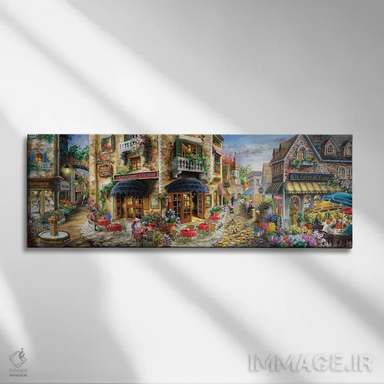 تابلو عصر دیرهنگام در ایتالیا اثر نیکی بومه - نمای روبهرو روی دیوار