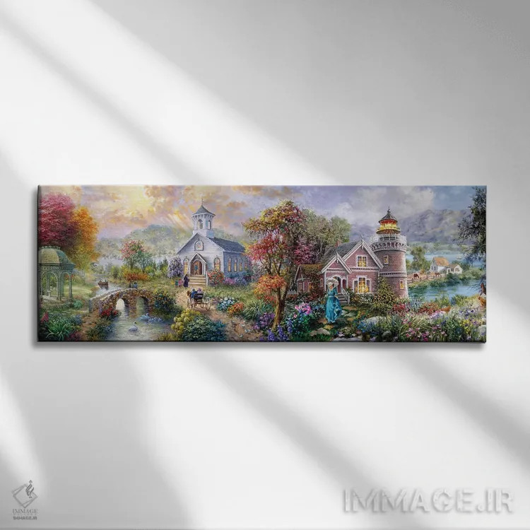 تابلو صبح یکشنبه در بهار اثر نیکی بومه - نمای روبهرو روی دیوار