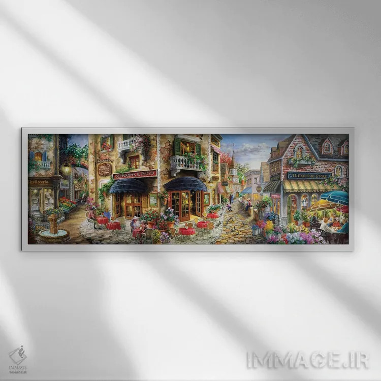 تابلو عصر دیرهنگام در ایتالیا اثر نیکی بومه - نمای قابدار سفید