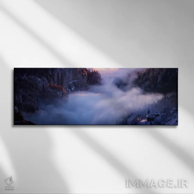 تابلو تنها در برابر تمام تاریکی اثر آدریان بوردَا - نمای روبهرو روی دیوار