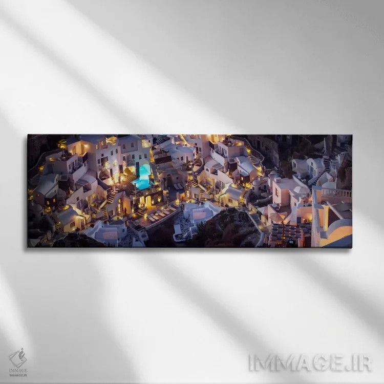 تابلو هزارتوی سفید اثر آدریان بوردَا - نمای روبهرو روی دیوار