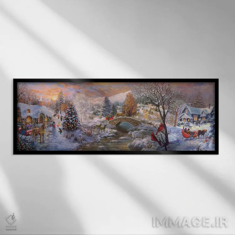 تابلو به خانهٔ مادربزرگ میرویم اثر نیکی بومه - نمای قابدار مشکی