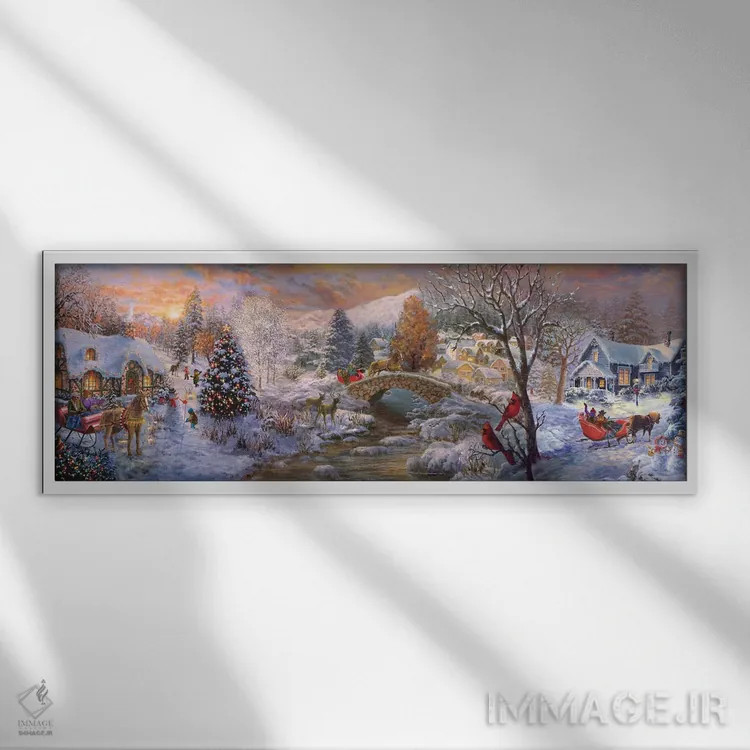 تابلو به خانهٔ مادربزرگ میرویم اثر نیکی بومه - نمای قابدار سفید