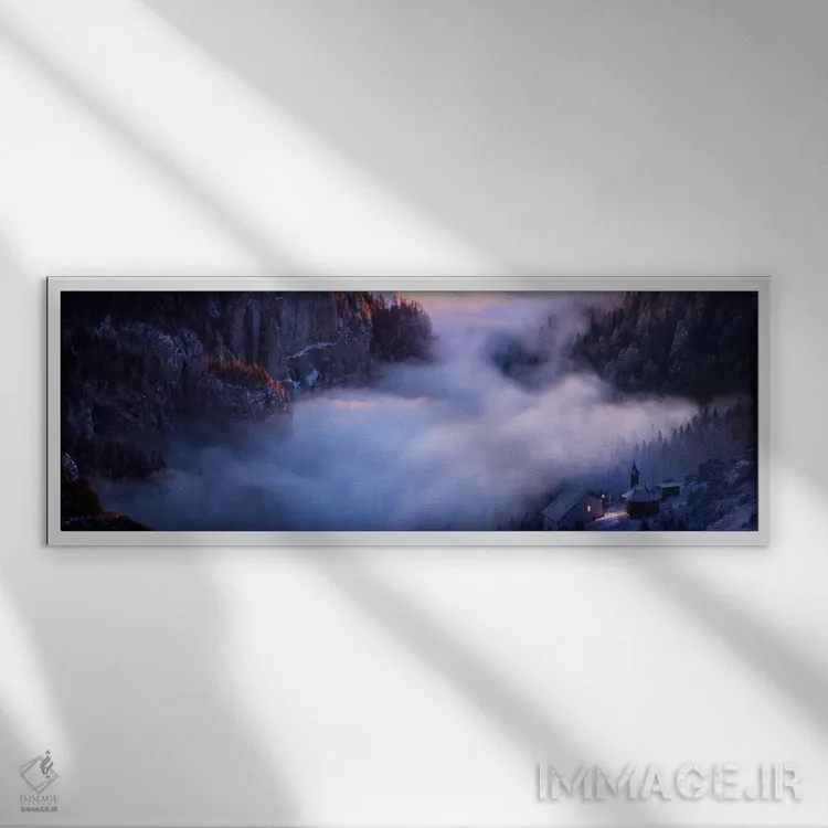 تابلو تنها در برابر تمام تاریکی اثر آدریان بوردَا - نمای قابدار سفید