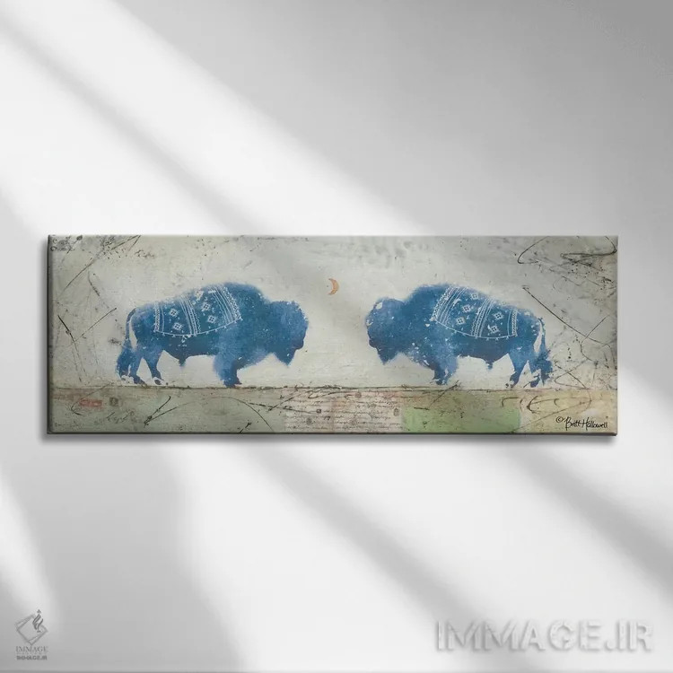 تابلو لحاف تکهدوزی زندگی اثر بریت هالوِول - نمای روبهرو روی دیوار