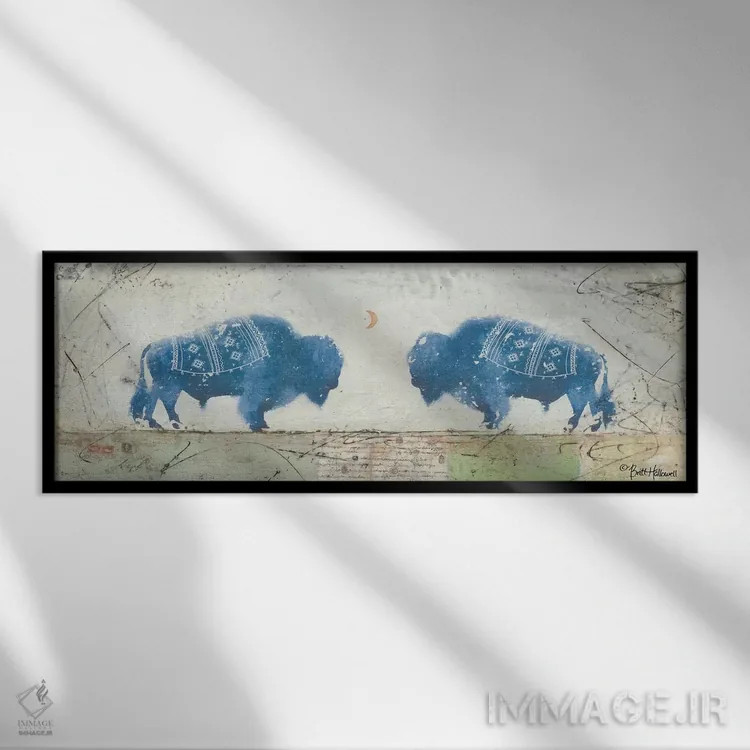 تابلو لحاف تکهدوزی زندگی اثر بریت هالوِول - نمای قابدار مشکی