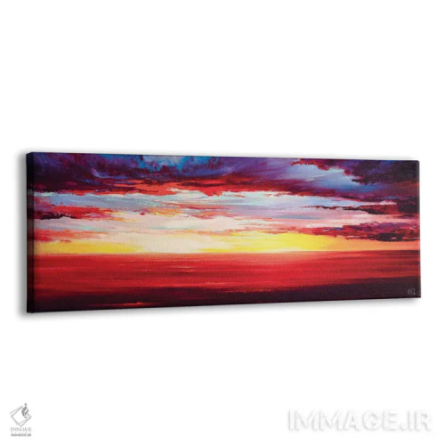تابلو غروب سرخ دریا اثر بُژنا فوخس - نمای پرسپکتیو محصول