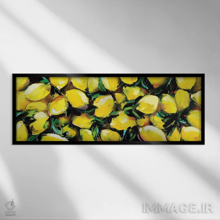 تابلو نقاشی لیمو اثر بُژنا فوخس - نمای قابدار مشکی