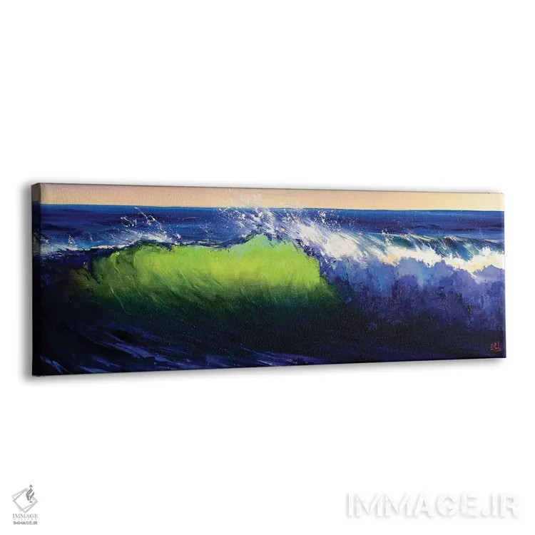 تابلو شکستن موج سبز اثر بُژنا فوخس - نمای پرسپکتیو محصول