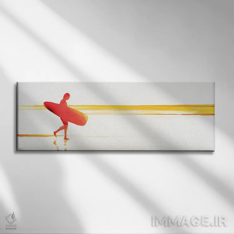 تابلو روز آفتابی در ساحل اثر بُژنا فوخس - نمای روبهرو روی دیوار