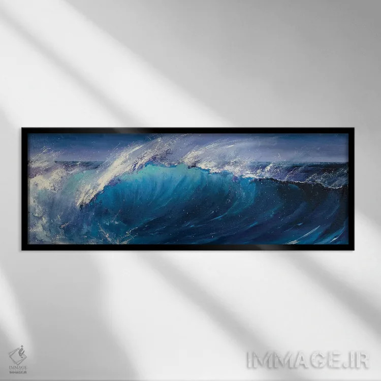 تابلو موج شبانه اثر بُژنا فوخس - نمای قابدار مشکی