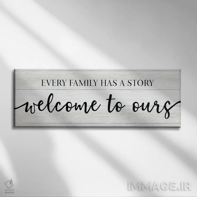 تابلو داستان خانواده اثر طراحی CAD (استودیو طراحی دیجیتال) - نمای روبهرو روی دیوار