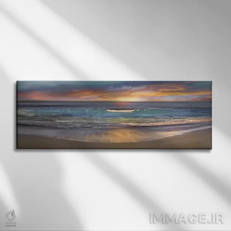 تابلو مالیبو تنها (ساحل کالیفرنیا) اثر مایک کالاسیبتا - نمای روبهرو روی دیوار