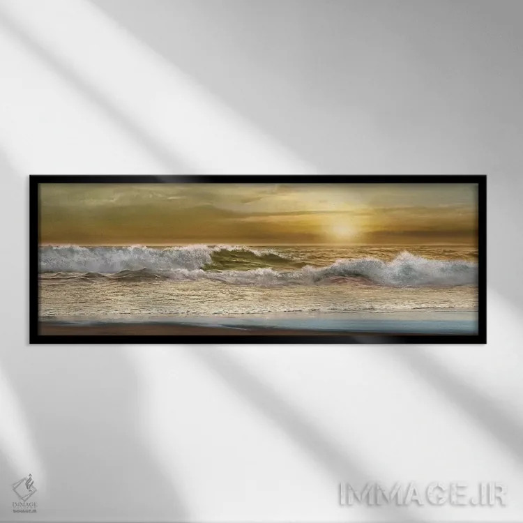 تابلو خانه جایی است که ساحل هست اثر مایک کالاسیبتا - نمای قابدار مشکی