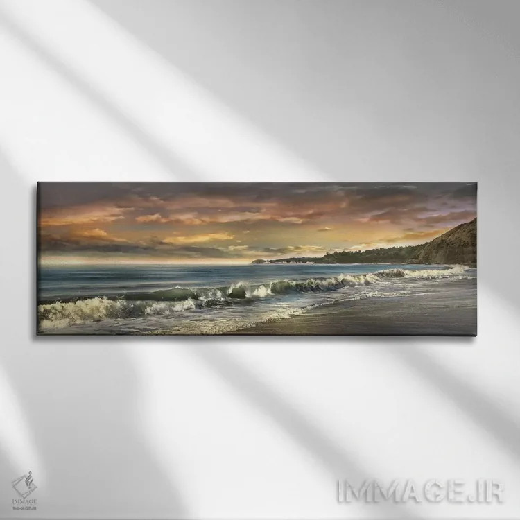 تابلو غروب گرم اثر مایک کالاسیبتا - نمای روبهرو روی دیوار