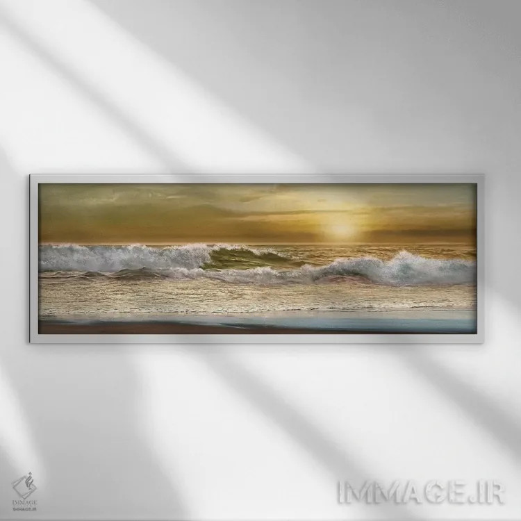 تابلو خانه جایی است که ساحل هست اثر مایک کالاسیبتا - نمای قابدار سفید