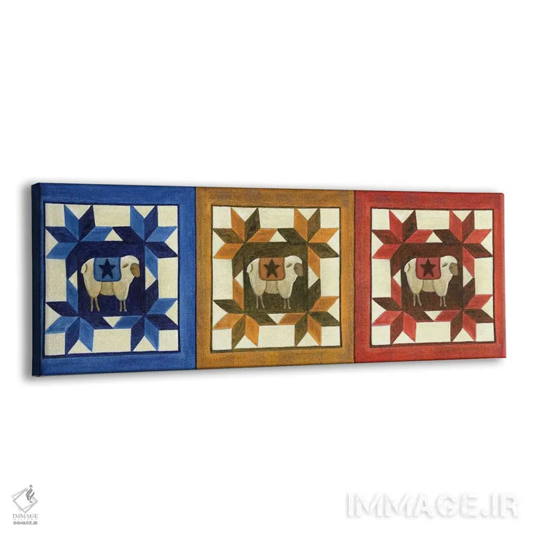 تابلو ستارهٔ لحاف گوسفند بدوی اثر شریل بارتلی - نمای پرسپکتیو محصول
