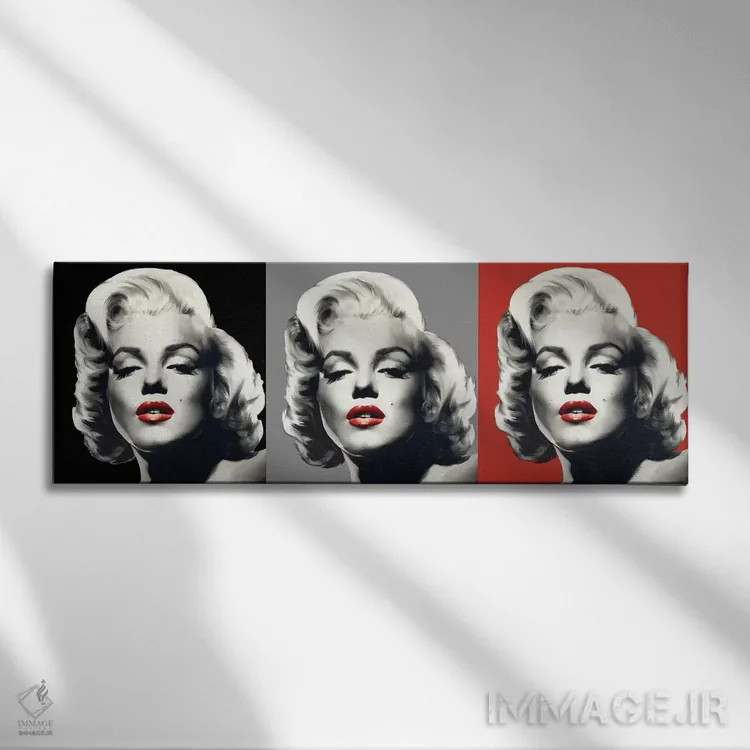 تابلو سهگانه گرافیکی مرلین اثر کریس کنسانی - نمای روبهرو روی دیوار