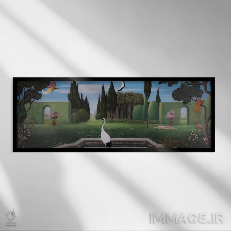 تابلو باغ بیدروازه اثر چکو مارینیلو - نمای قابدار مشکی