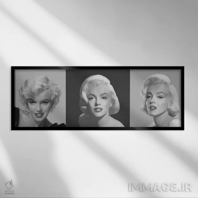 تابلو سهگانه مرلین اثر کریس کنسانی - نمای قابدار مشکی