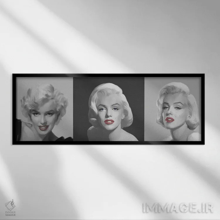 تابلو Blue Eyes,سهگانه مرلین؛ لبهای قرمز، چشمهای آبی اثر کریس کنسانی - نمای قابدار مشکی